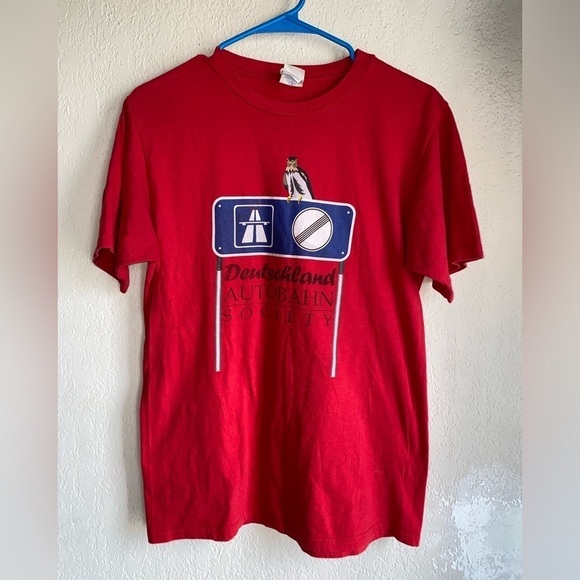 VTG Deutschland Autobahn Society Germany Men’s Tshirt Size Small 100% Cotton - Picture 1 of 6
